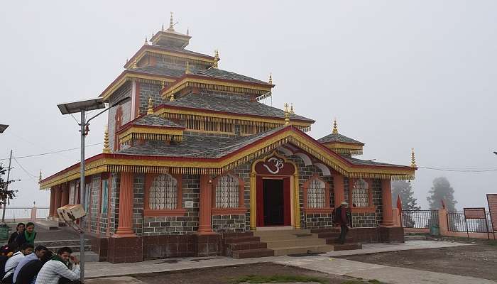 The Surkanda Devi Temple represents the traditional construction of Hindu temples