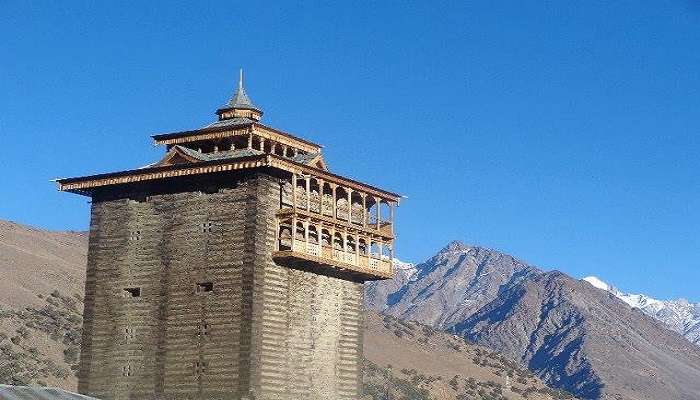 The fort has seven floors: the watchtower, residential quarters, and the temple 