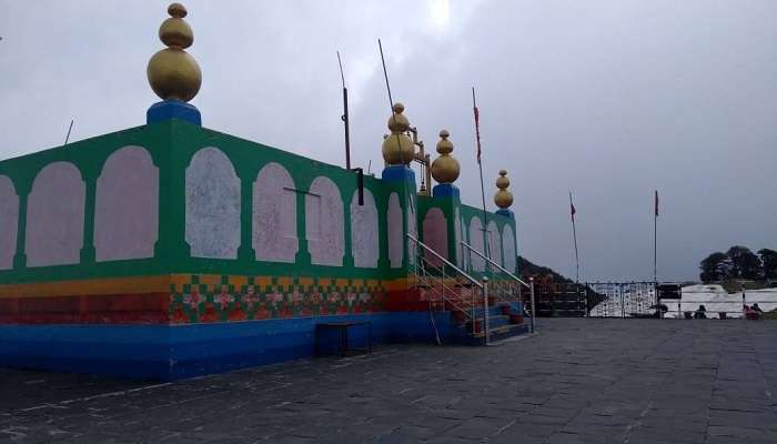 The Shikari Devi Temple, located in Mandi District, Himachal Pradesh