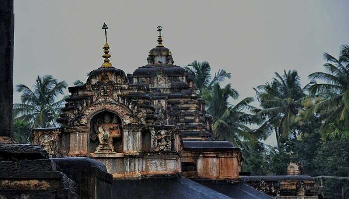 The gopura of Banavasi Madhukeshwara Temple