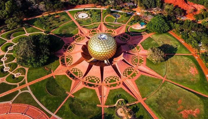 auroville a best place to visit near serenity beach.