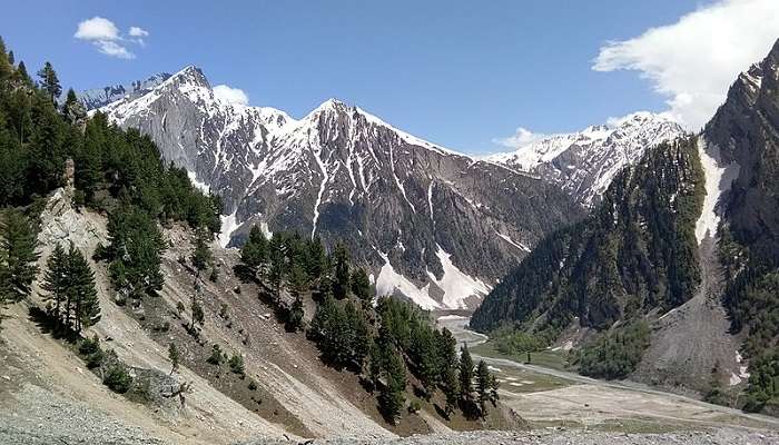 Baltal Valley, beautiful green meadow, a base camp for Amarnath Yatra