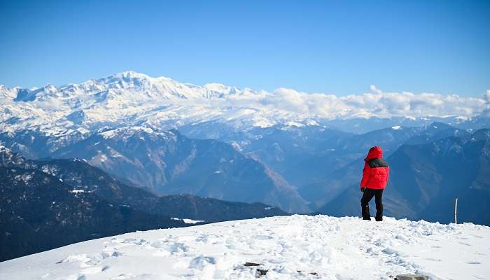 The beautiful snow covered Chopta Valley 