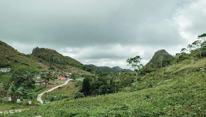 A traditional village  showing the local culture and architecture.