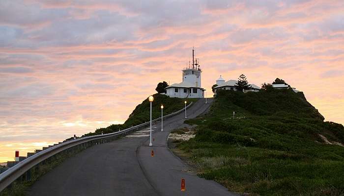 A road to the famous ‘Nobbys Lighthouse