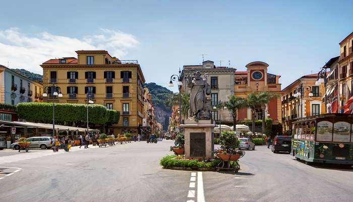 Piazza Tasso is the central square in Sorrento, bustling with energy 