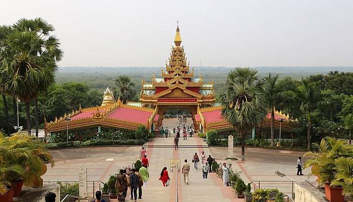 The stunning golden architecture of Global Vipassana Pagoda