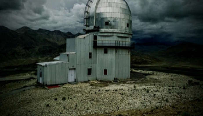 Hanle Observatory under a cloudy sky 