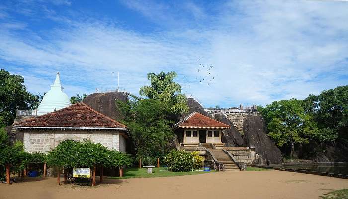 The historic Isurumuniya Royal Temple near Lovamahapaya