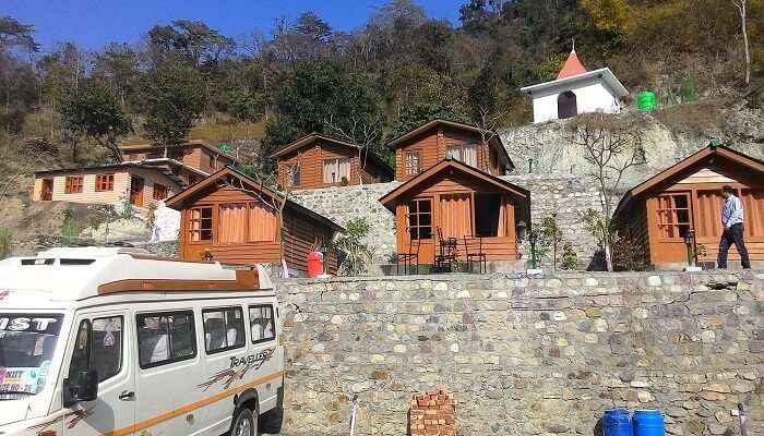 A view of the exterior of Junglee Resort at Rajaji national park