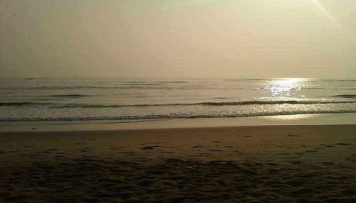 Sunkissed water at Kakinada beach