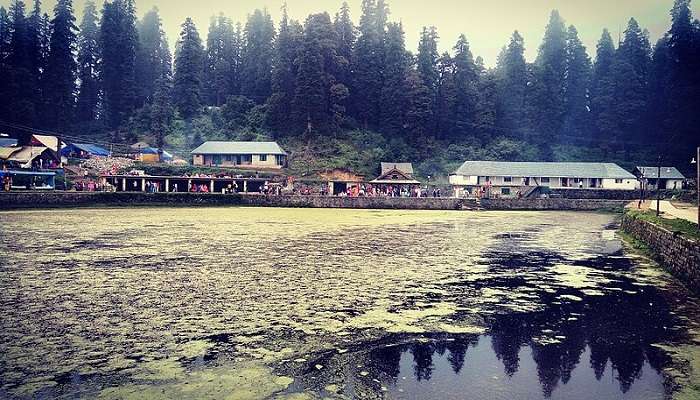 The Kamru Nag Lake is hidden amongst dense forests and is considered a gem of a place