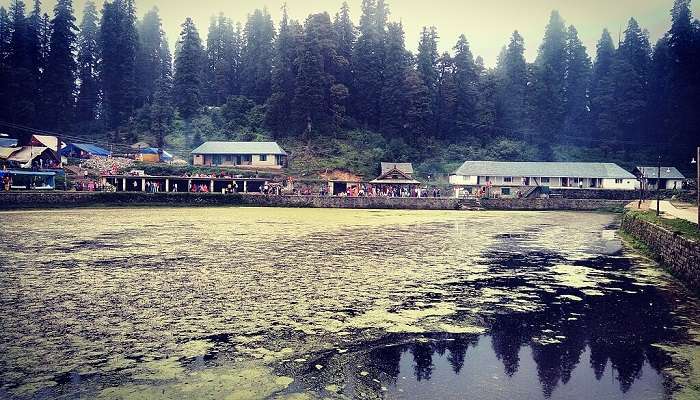 The Kamru Nag Lake is hidden amongst dense forests and is considered a gem of a place