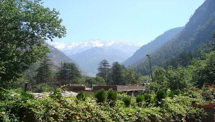 Beautiful mountain view during Kasol trek