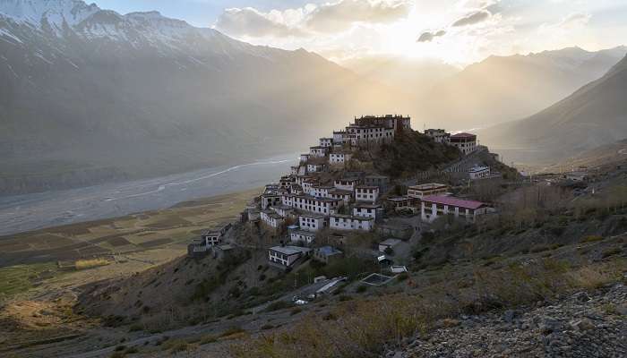 Mountain View of Key Monastery 