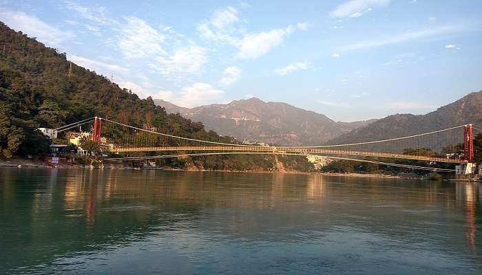 Lakshman Jhula near the Beatles Ashram in Rishikesh.