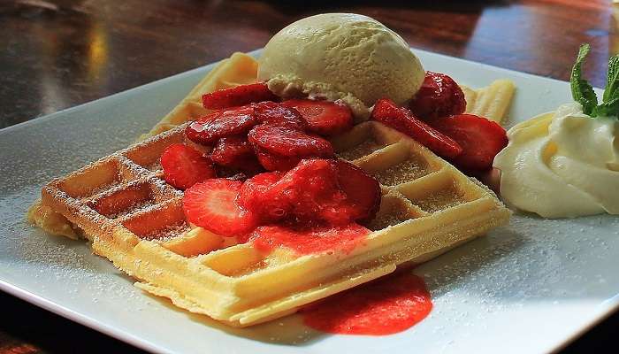 taste waffle in one of the best Cafes In Lincoln