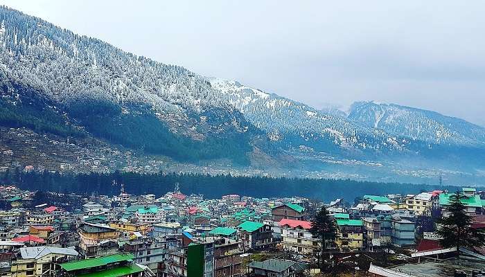 Manali is a bustling town and a popular tourist destination.