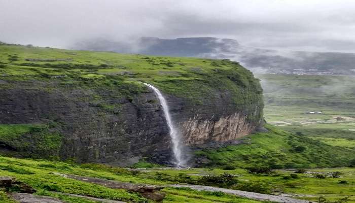 The majestic and picturesque waterfall at Anjaneri parvat 