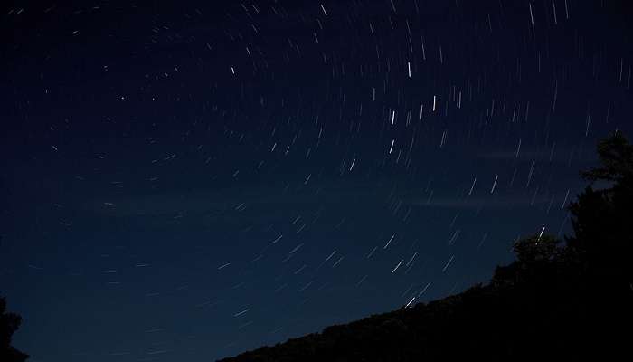 Beautiful star trails are seen from Sethan Valley.