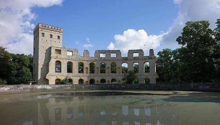 Tower offering breathtaking views over the park and ruins.