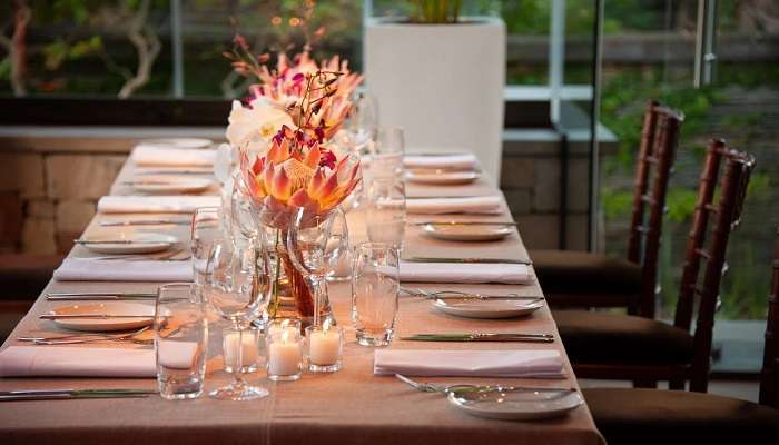 table at the Romantic Restaurants in Mumbai