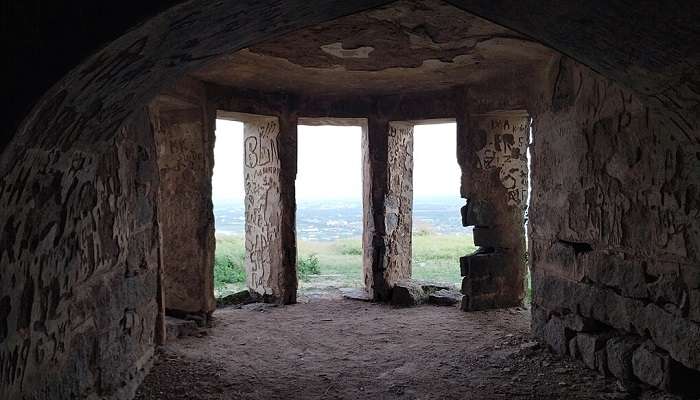 The passages and balconies at Bhongir fort gives real life panoramic views