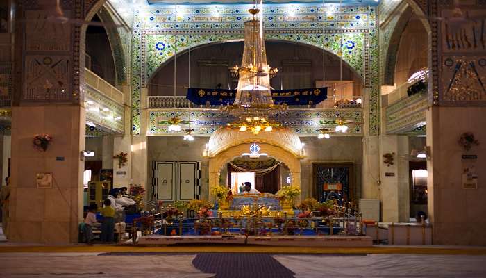 Panoramic view of the Gurudwara Paonta Sahib, a prominent Sikh pilgrimage site in Himachal Pradesh