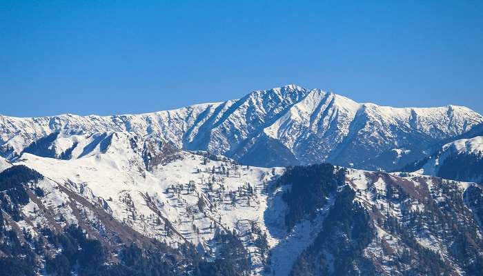 The vista of Shivalik Hills in Patnitop, Jammu and Kashmir. 