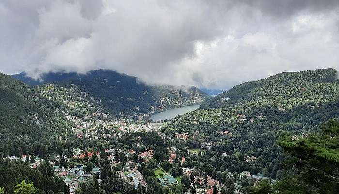 Boat ride at Naini Lake, Uttarakhand near the snow view point.