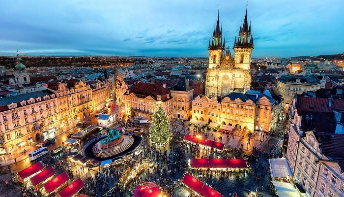 Décorations de Noël à Prague République, tchèque