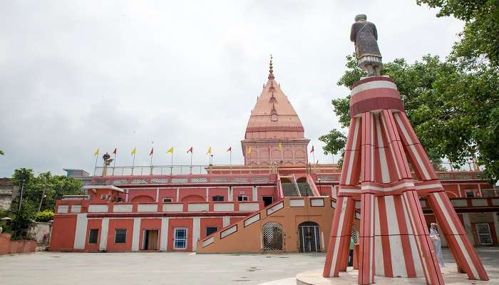 The beautiful front view of Ranbireshwar Temple in Jammu, India.