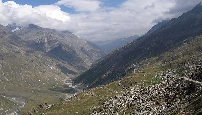 Snow-covered Rohtang Pass near Solang Valley