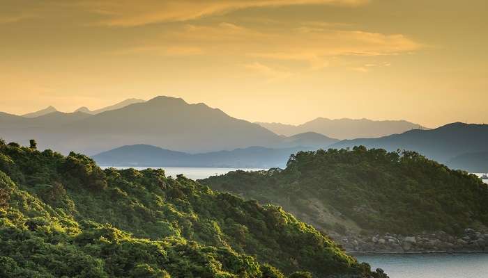 Sunset view of Son Tra Mountain