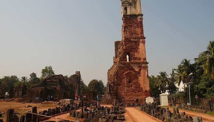 Only remains of the Saint Augustine's Church near the lady on the mount chapel.