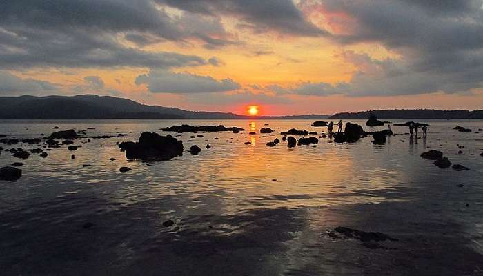 beautiful view of sunset near chidiya tapu