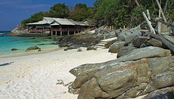 Raya Island is a picturesque tourist location located in the Andaman Sea