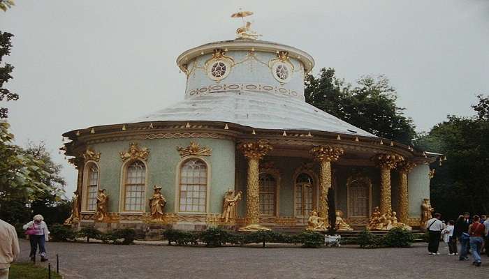 Explore the Chinese House inside the park