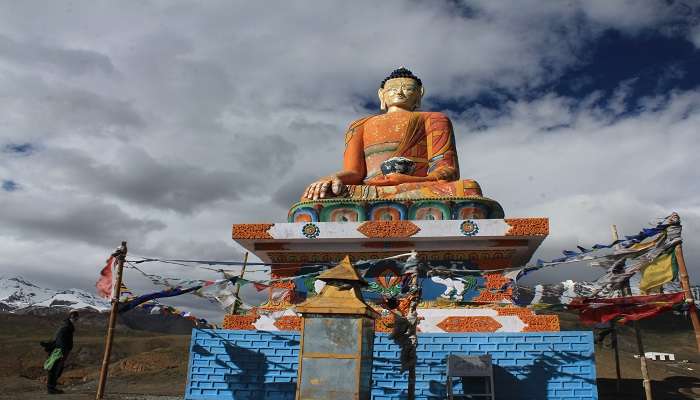 Beautiful View of Buddha statue at Langza Village 