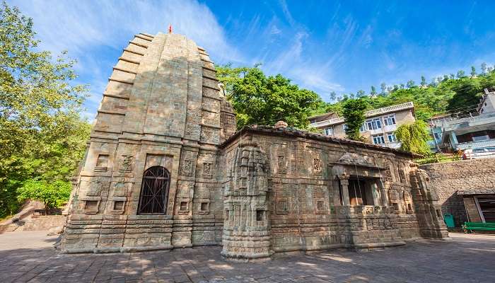 Intricately carved ornate facade of Triloknath Temple