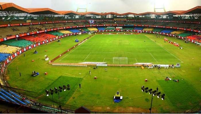 the iconic Jawaharlal Nehru International Stadium near Kaloor