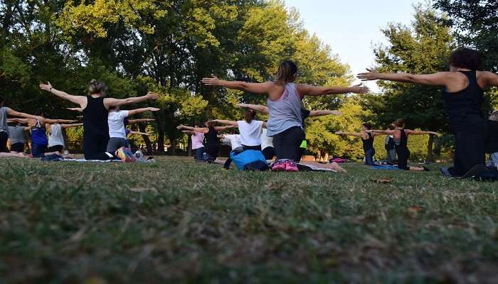 Meditation at the joggers park port blair.