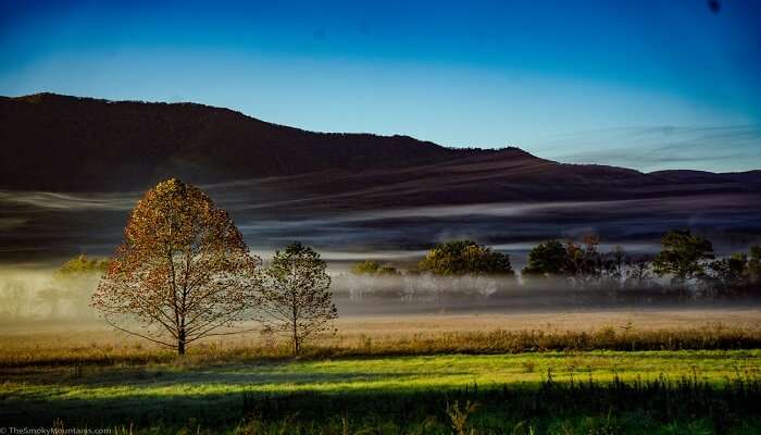 Cades Cove, a well-known location in the Smoky Mountains