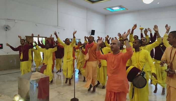 The dance and drama performed inside the temple