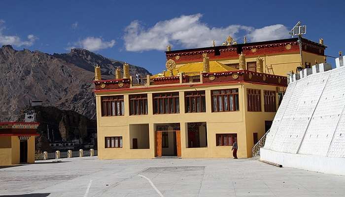 Dhankar Monastery perched on a cliff near the Sakya Tangyud Monastery