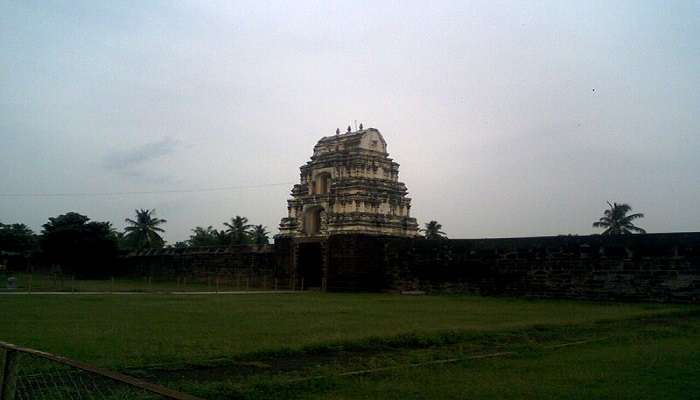 A view of the west Gopuram at Draksharamam