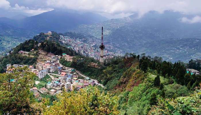 La vue panaromique de Gangtok