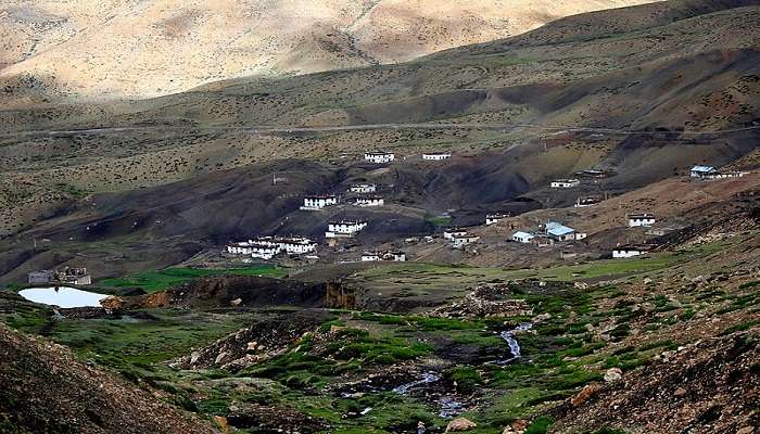 Hikkim Village featuring traditional mud-brick houses