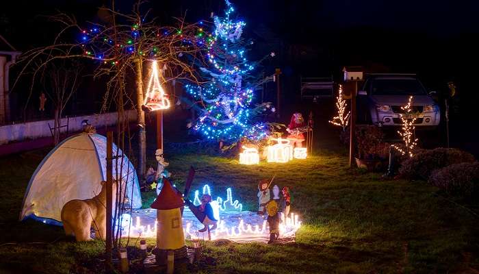 Lumières de Noël, à Chaux.