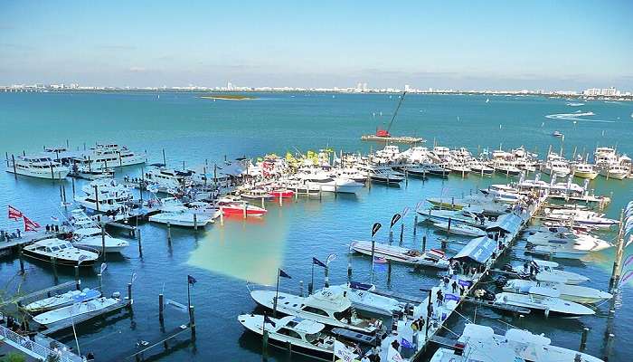 Miami International Boat Show takes place in February.